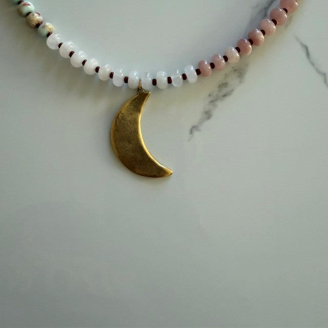 under the october sky • beaded necklace