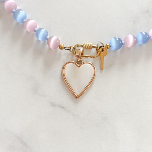 sonnet • pastel cat’s eye beaded necklace