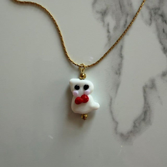 bow tie ghost · gold plated snake chain