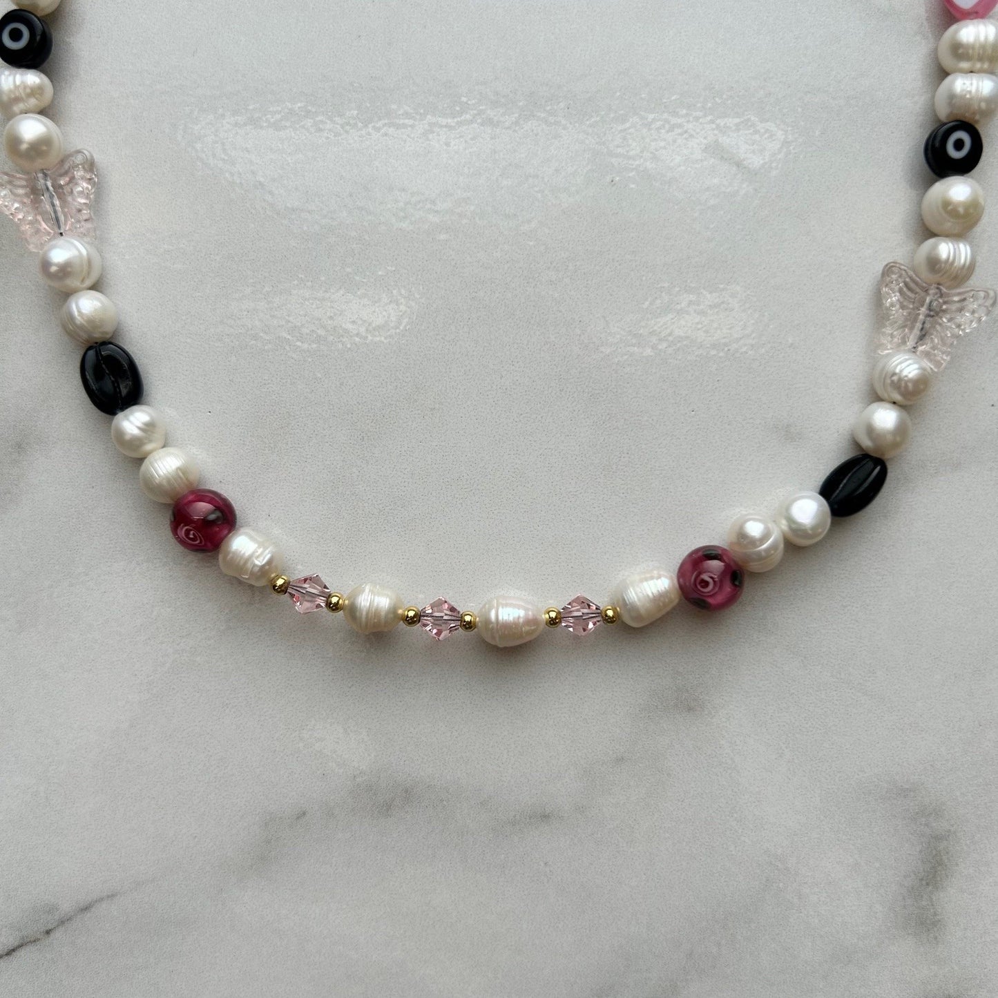 espresso dream • half beaded half pearl