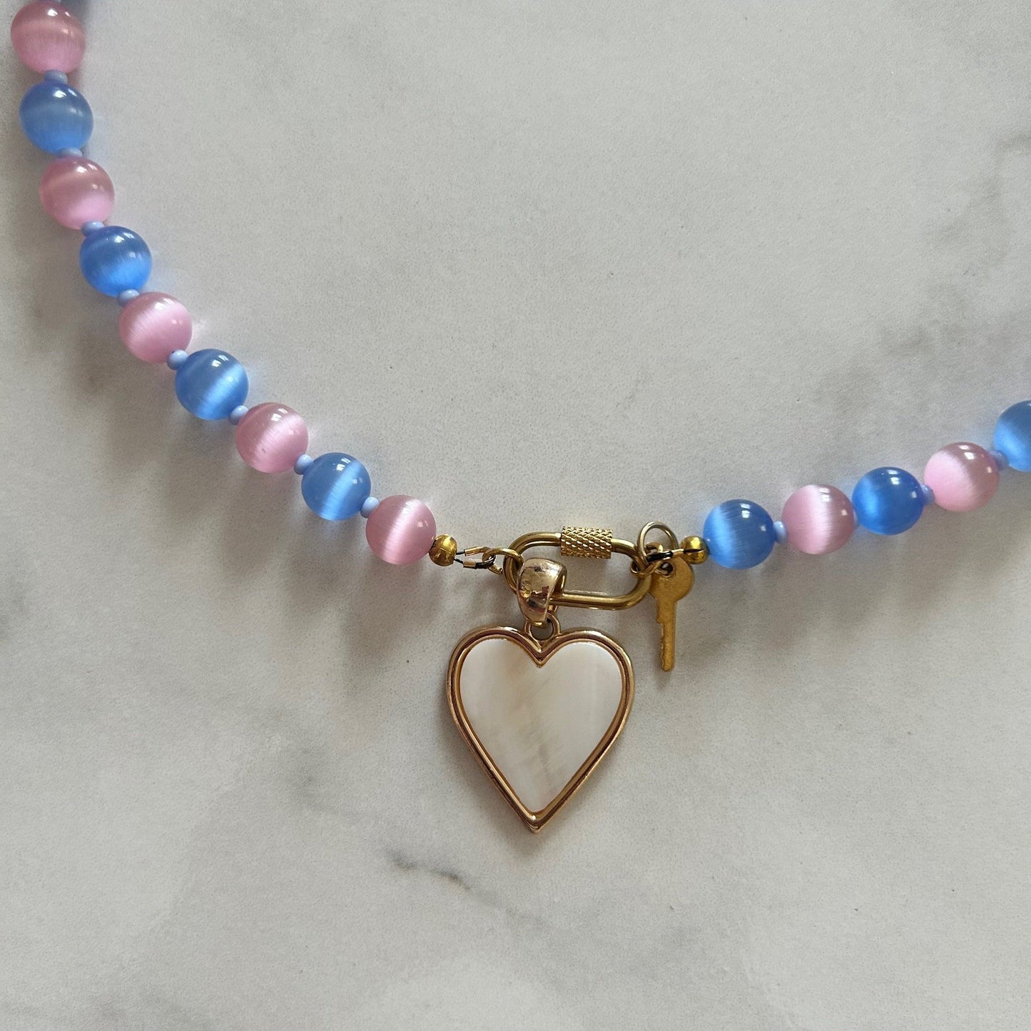 sonnet • pastel cat’s eye beaded necklace