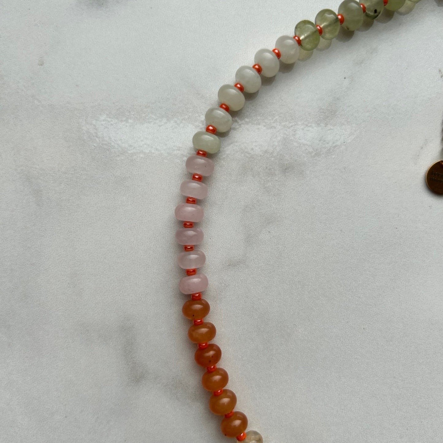 sunset • beaded necklace