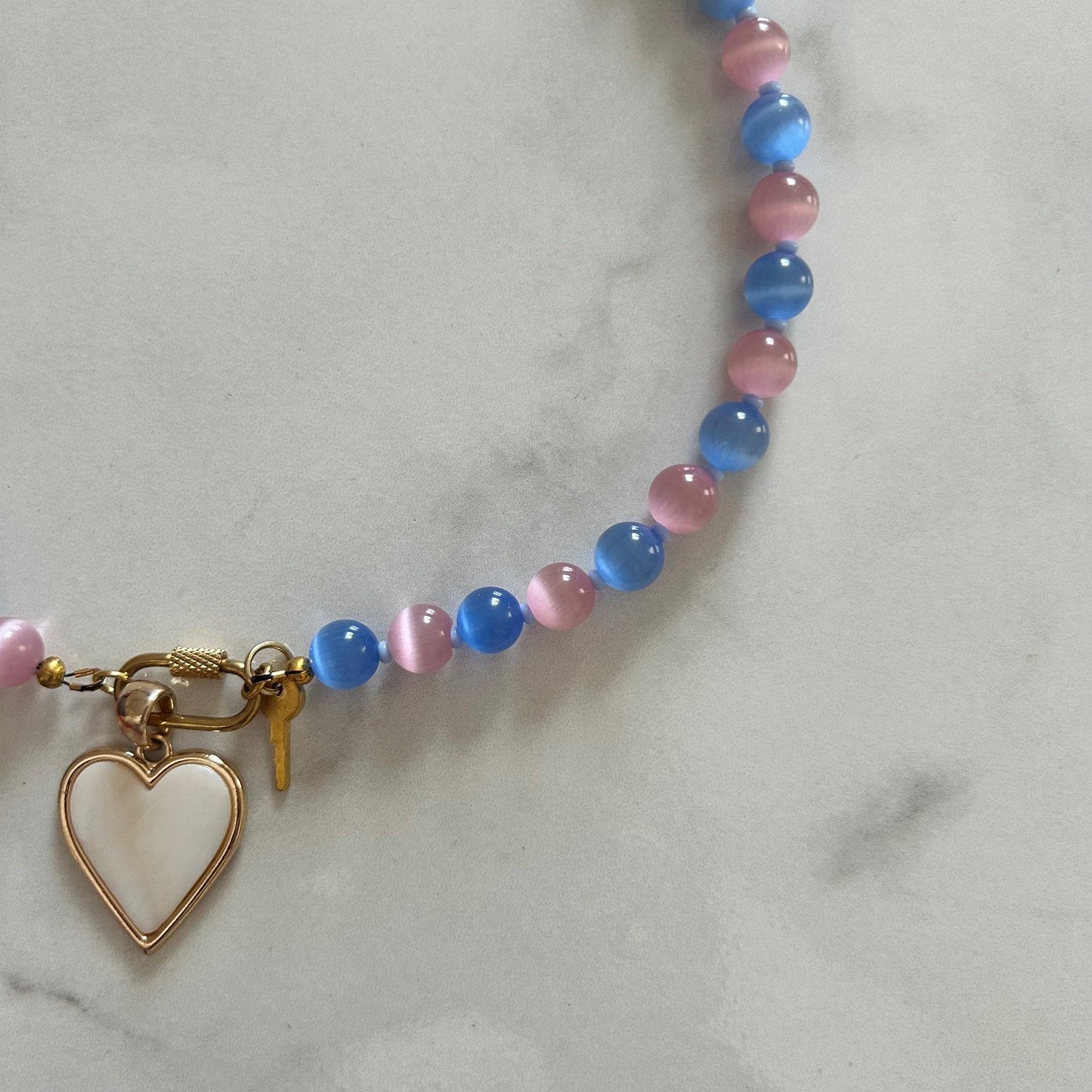sonnet • pastel cat’s eye beaded necklace