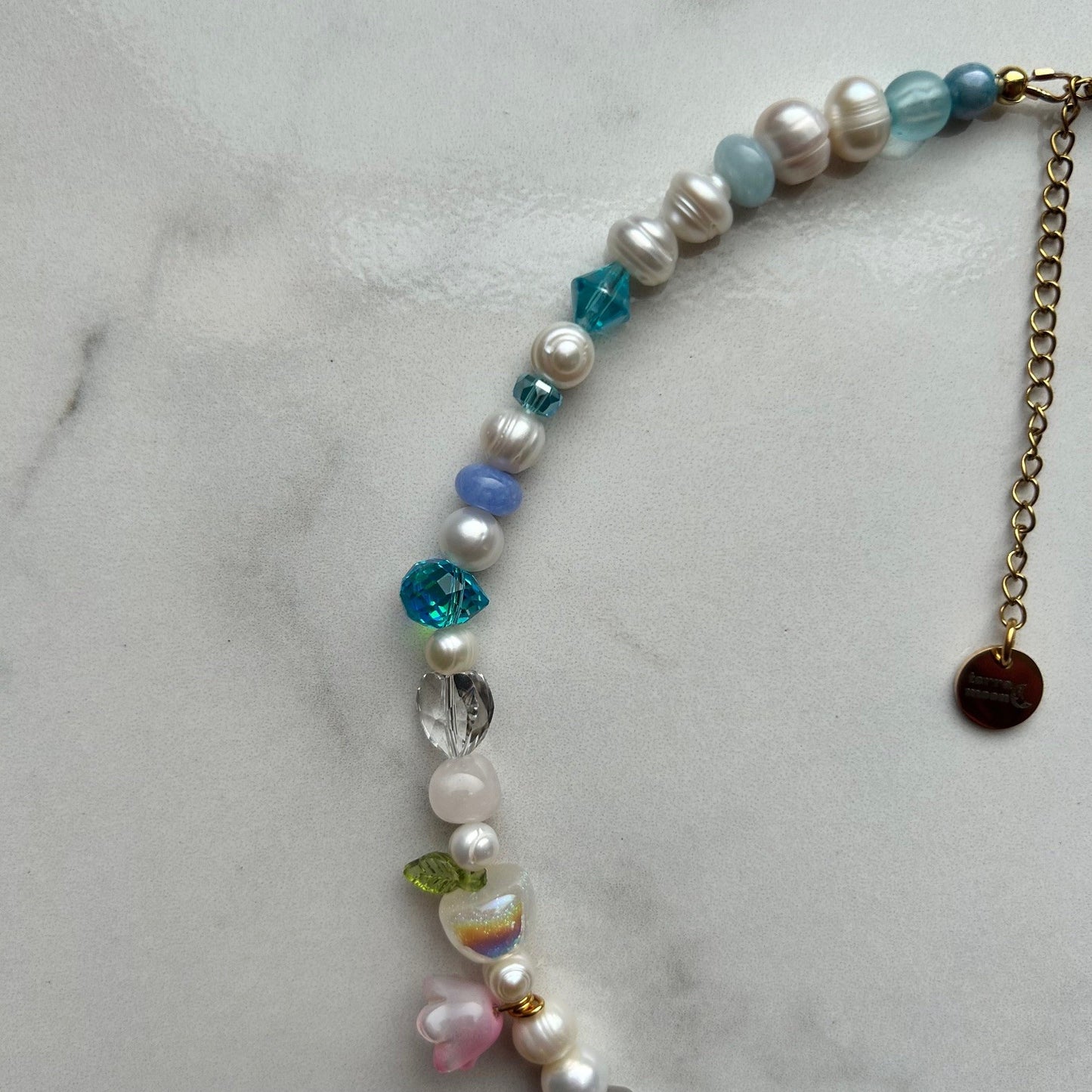 neptune • half beaded half pearl