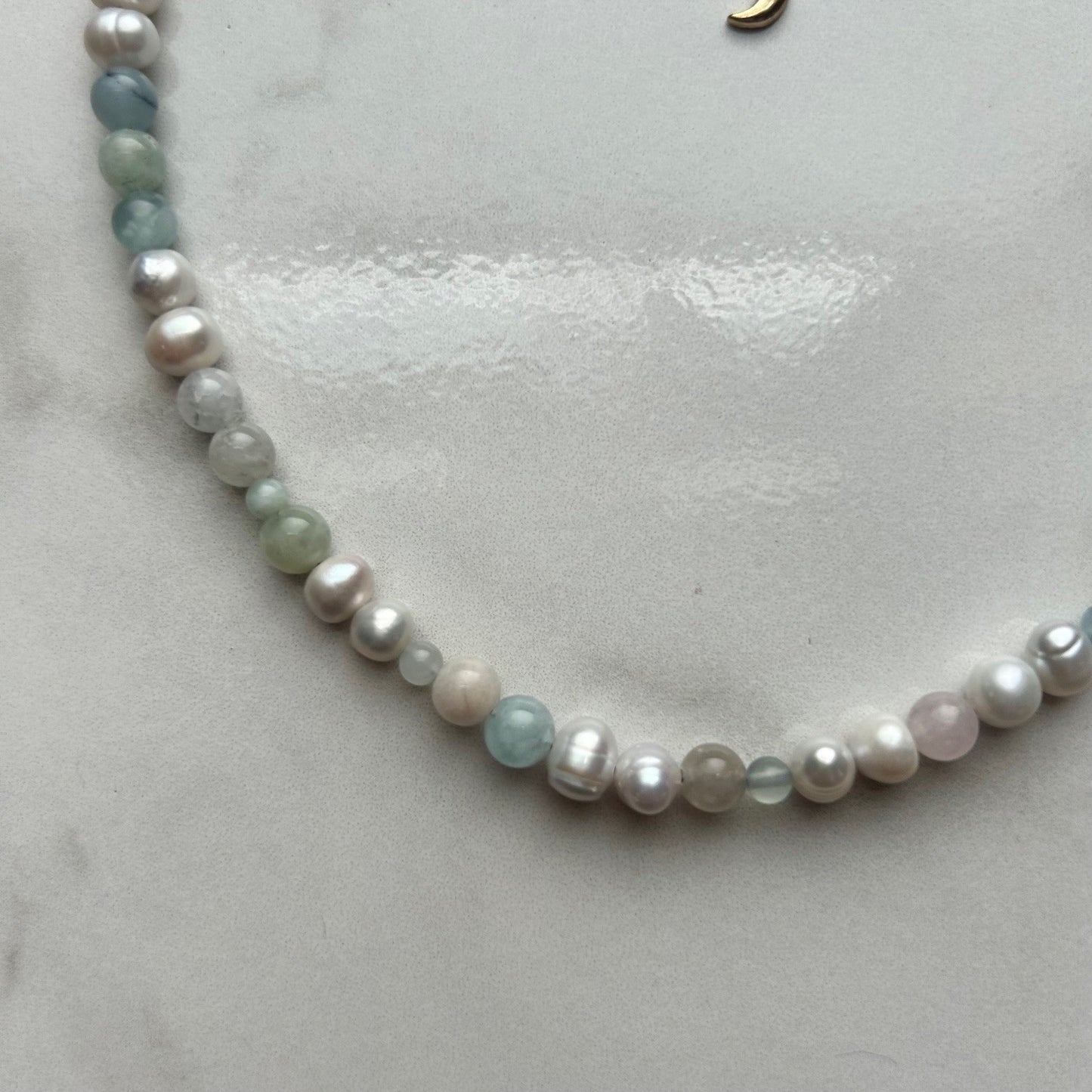 mermaid's treasure • half gemstones half pearl