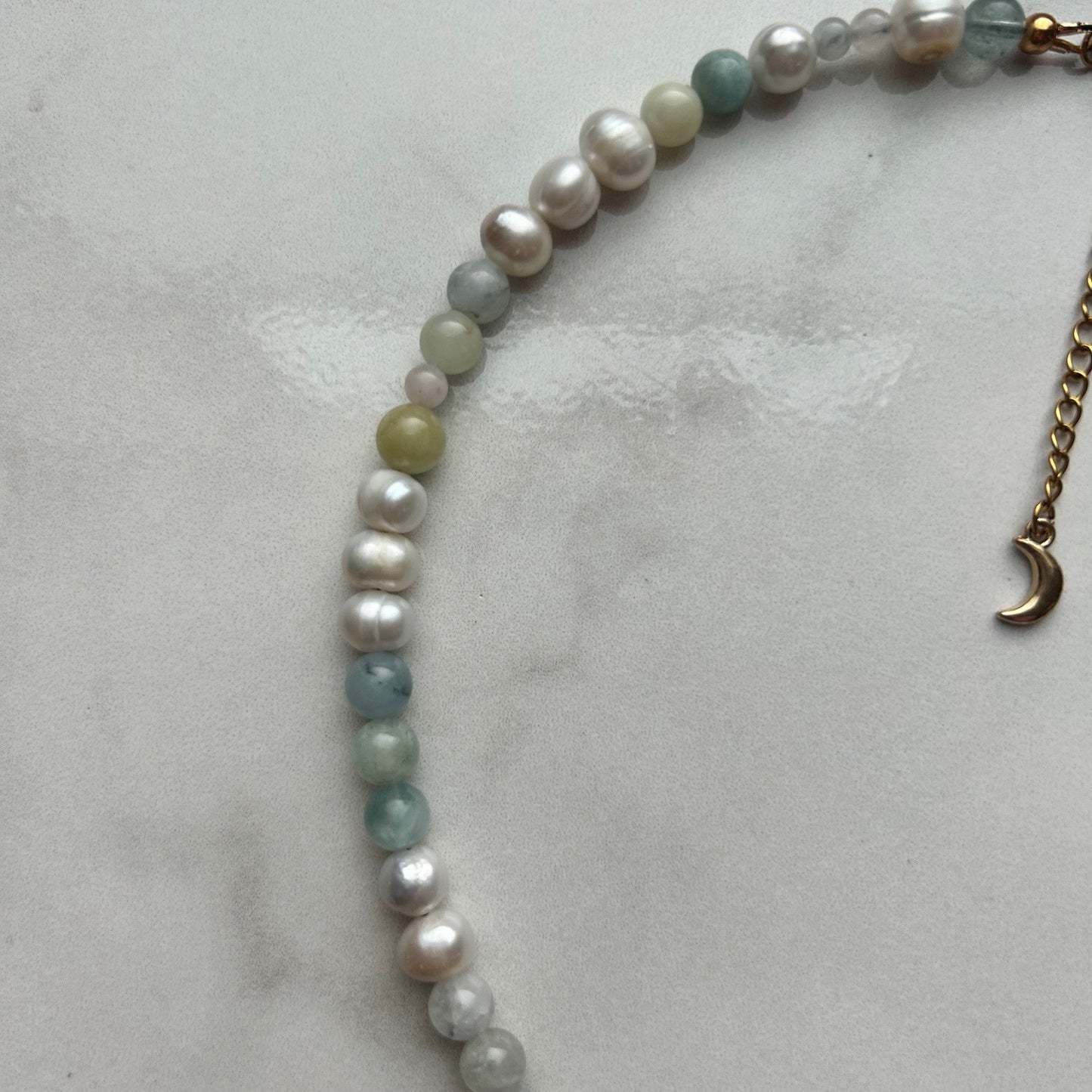 mermaid's treasure • half gemstones half pearl