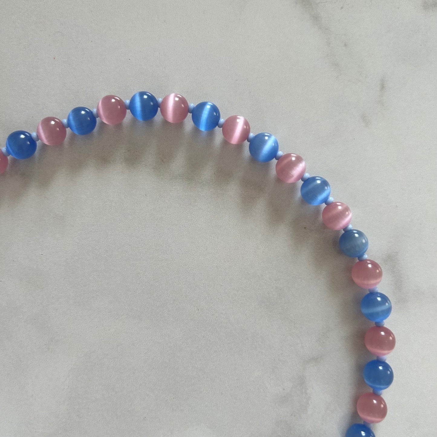 sonnet • pastel cat’s eye beaded necklace