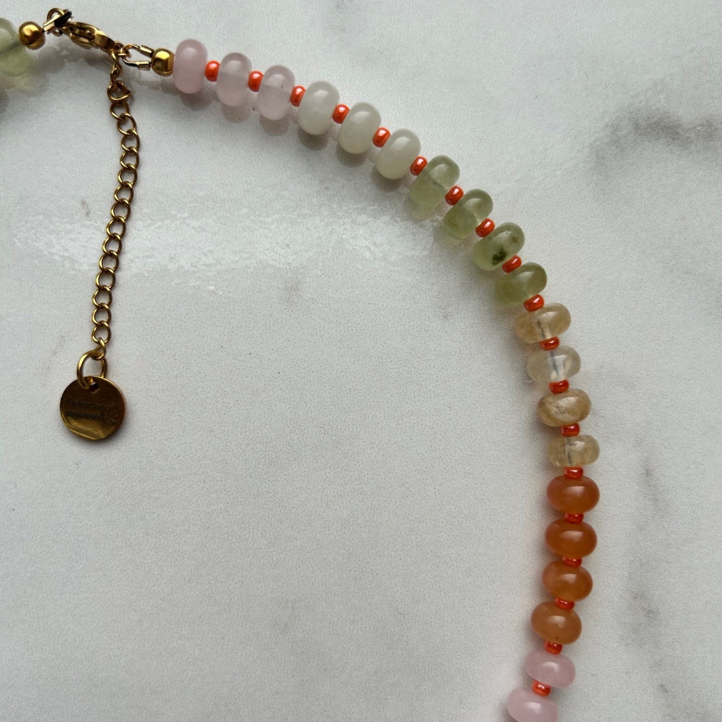 sunset • beaded necklace