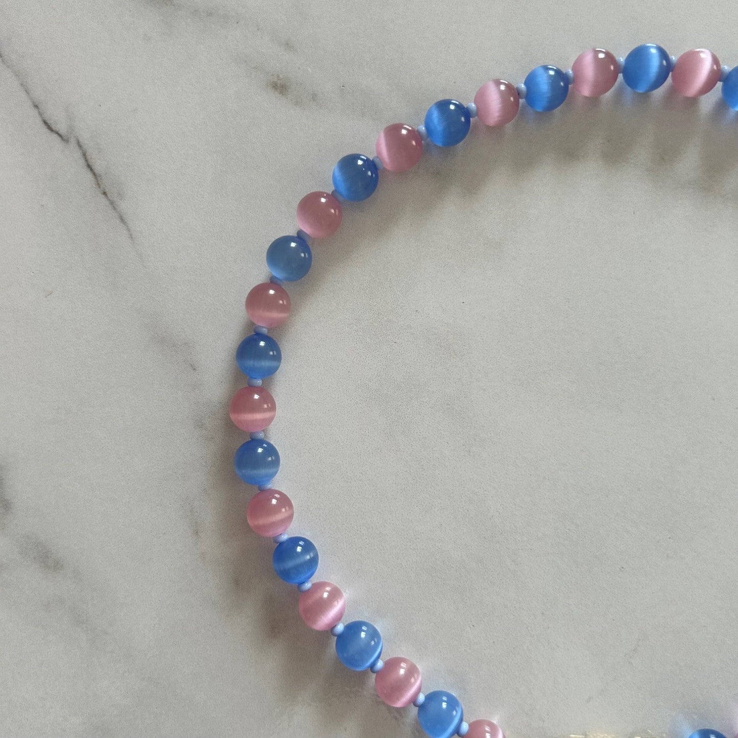 sonnet • pastel cat’s eye beaded necklace