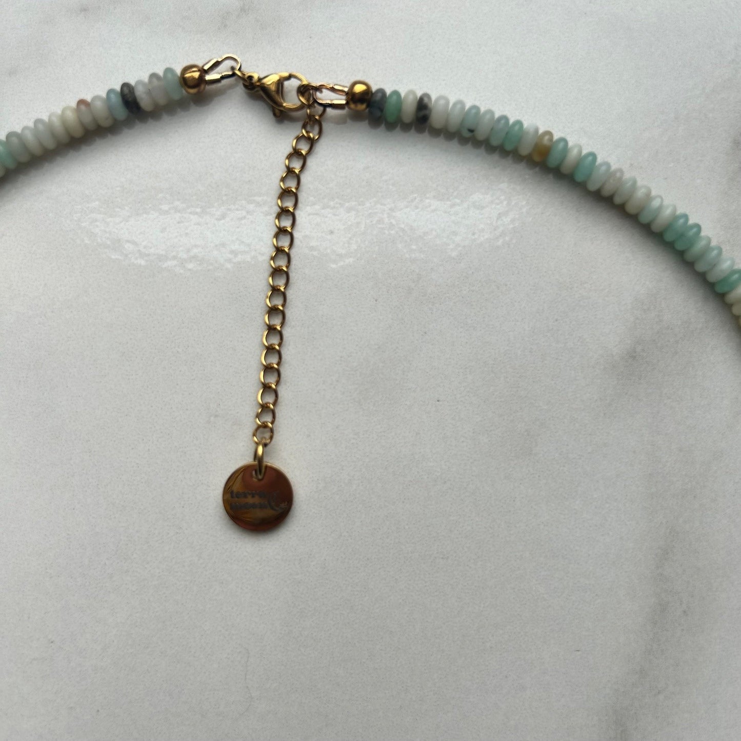 swim shady • amazonite beaded necklace
