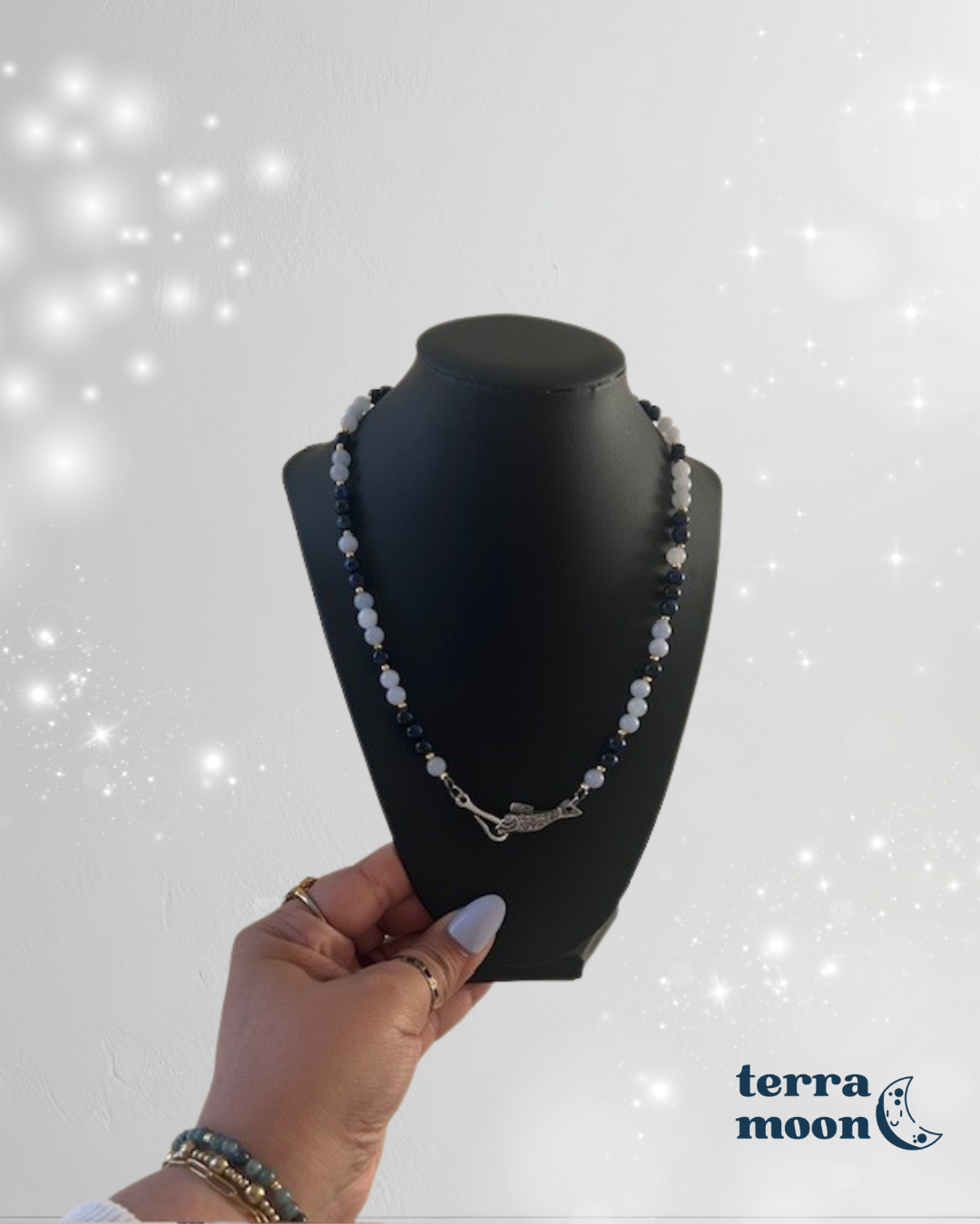 guppy • gemstone beaded necklace